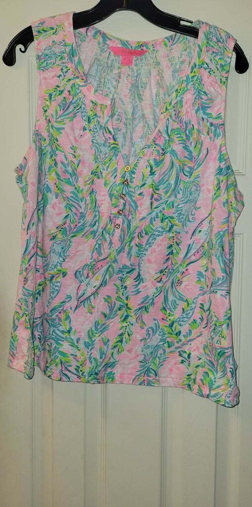 Lilly Pulitzer Tank Top with Gold Details