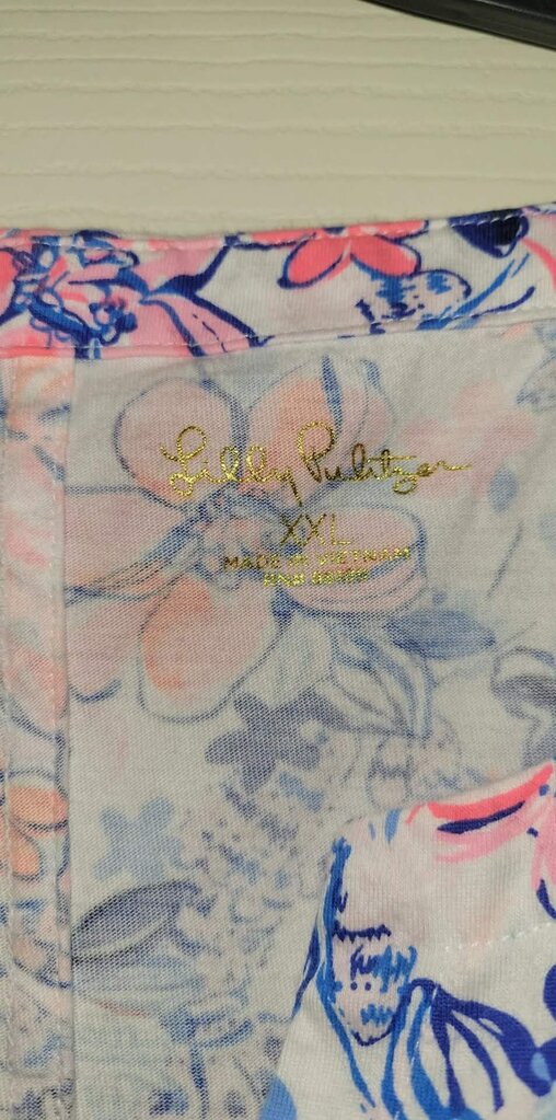 Lilly Pulitzer Pink Floral Tie Sleeve Dress