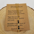 Natural Stone Wishing Bead Gift Necklace with Card: Protection