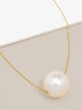 ZENZII Gold Pearl Drop Necklace – 23mm Pearl Pendant