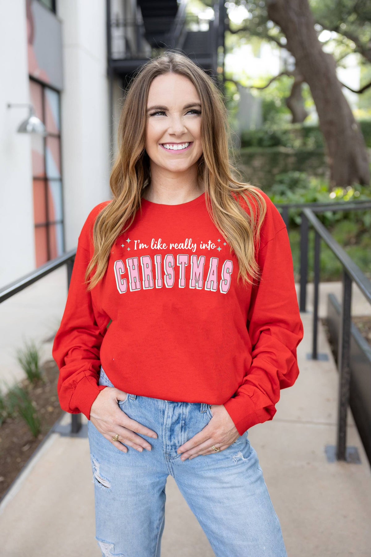 K&C Really Into Christmas - LS  (Red) : 3XL