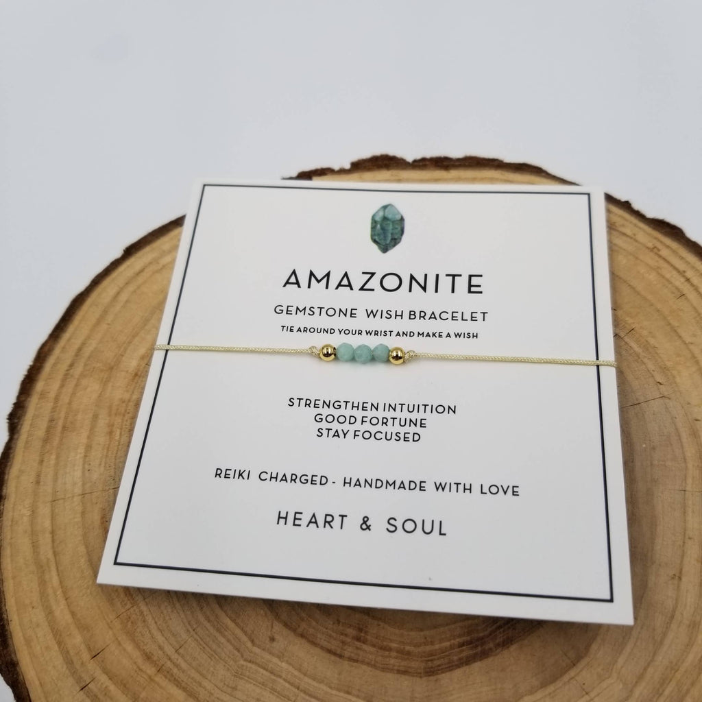 Handmade Natural Stone Chakra Bracelet With Healing Card: Citrine