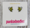 Yellow Jacket Mascot Earrings