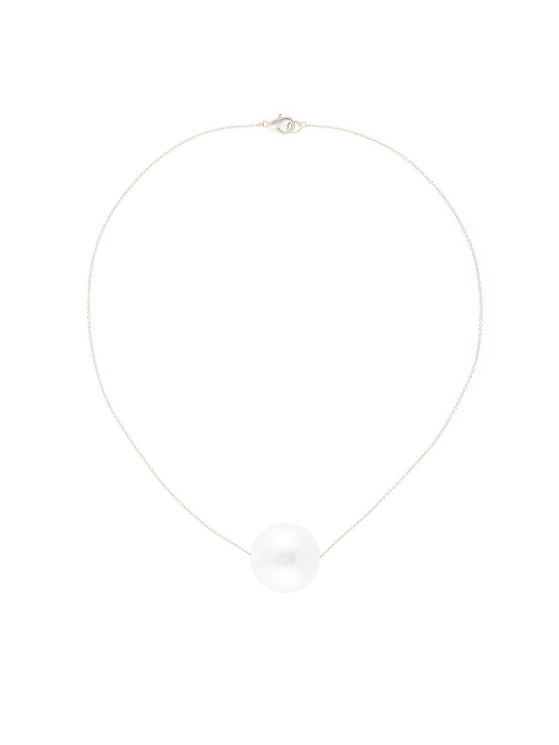 ZENZII Gold Pearl Drop Necklace – 23mm Pearl Pendant