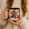 Fully Booked For Fall Mug, Autumn Coffee Mug, Fall Decor: Accent Mug 11oz Black Inside