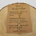 Natural Stone Wishing Bead Gift Necklace with Card: New Beginnings