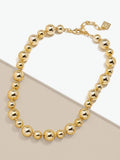 ZENZII Gold Mixed Bead Collar Necklace – 19-Inch