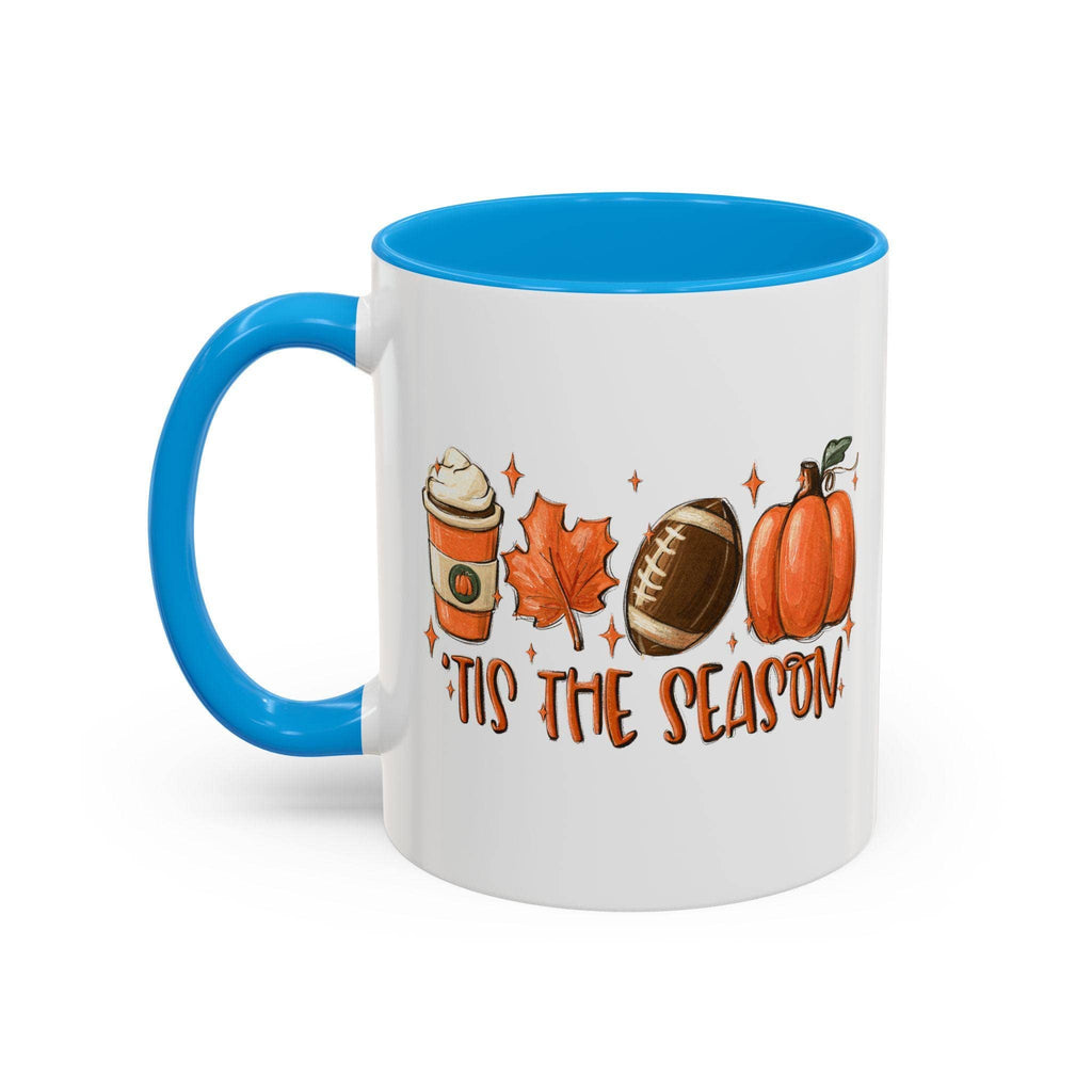 Fall Mug, Tis The Season Mug, Fall Coffee Mug, Pumpkin Mug: Accent Mug 11oz Black Inside