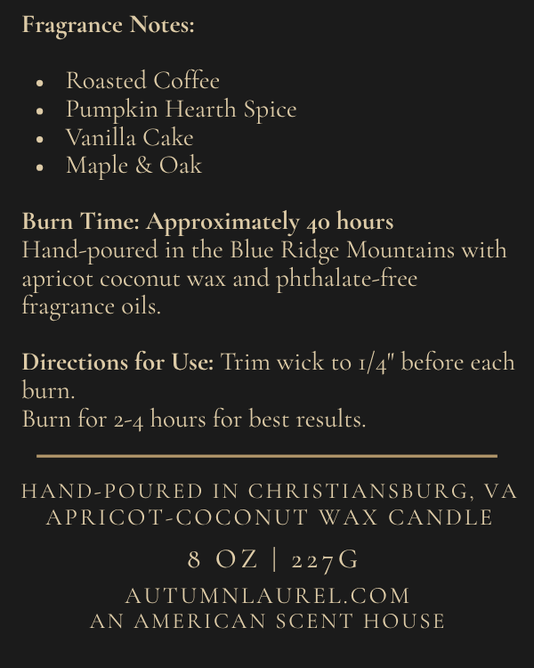 Lantern Roast Candle | Appalachian Folklore Collection: 8 oz