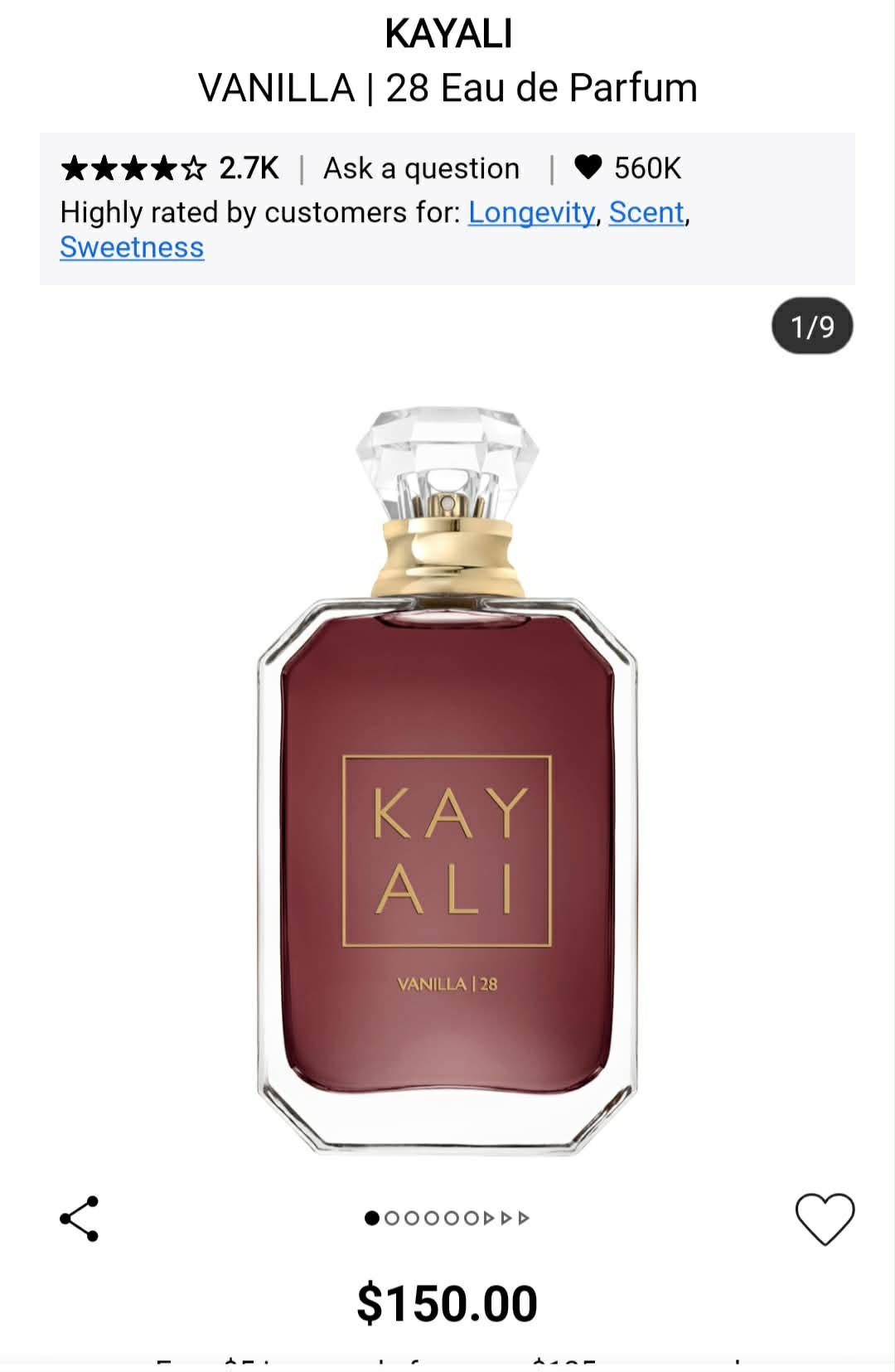 KAYALI Vanilla 28 100 ml SEALED