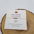 Handmade Natural Stone Chakra Bracelet With Healing Card: Red Jasper